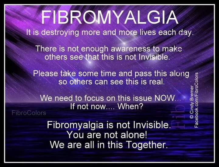 💜 #Fibromyalgia #MECFS #Spoonies #ChronicPain #MentalHealth #Disability #InvisibleIllness 💜
#FibromyalgiaAwareness 💜