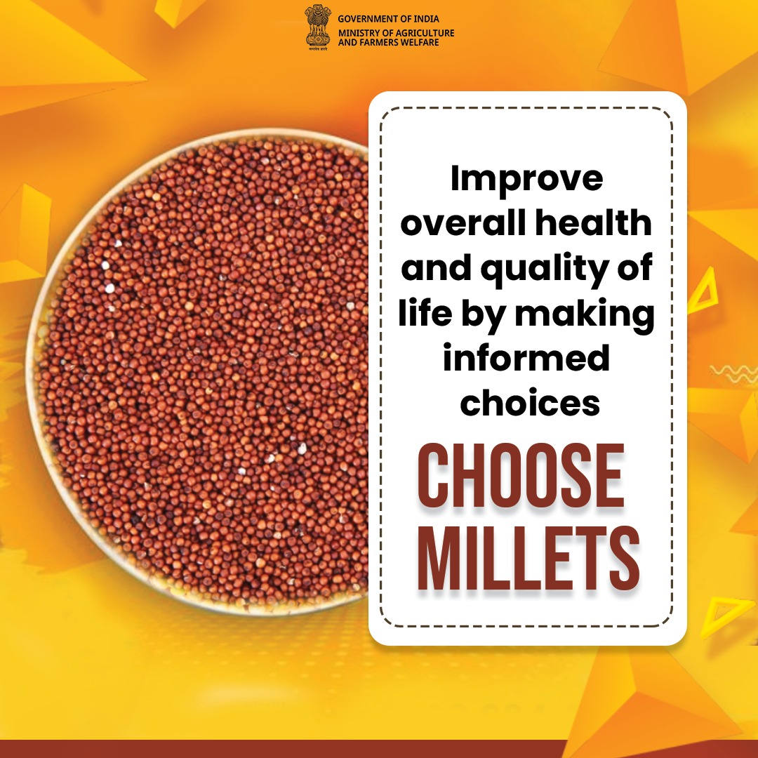 Empower your journey to better health and vitality. Opt for millets and elevate your well-being through informed choices. #IYM2023 #ShreeAnna #Millet #HealthyChoices