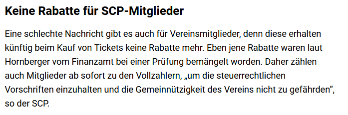 Die Früchte der Ausgliederung.