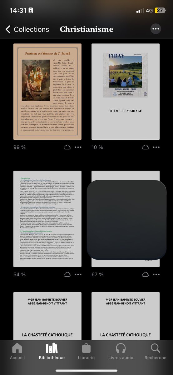 L’application « Livres » pour enregistrer et classer les documents PDF sur iPhone est trop bien les amis. J’ai fait un onglet « Christianisme », c’est tellement tellement pratique ! #PasseD
