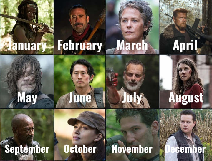 Your birth month is the #TheWalkingDead character who partners you in the zombie apocalypse -- are you happy?