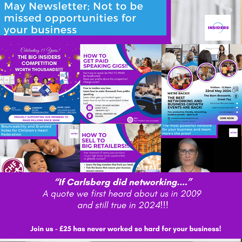 Virtual and face events for businesses in the UK.
Prizes worth £4500!
Training for you and your team
From £25 a month!

Don't make business growth and personal development hard work. 

thebusinesswomansnetwork.co.uk/may-newsletter…