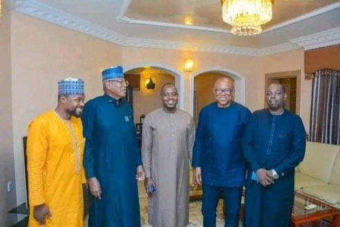 Insiders from Atiku’s camp disclosed that Atiku may Back Peter Obi in his 2027 ambition if there’s need to do so,also H.E PO was hosted by PDP chieftain,jigawa state former governor Alh.Sule lamido in his residence in Abuja today.