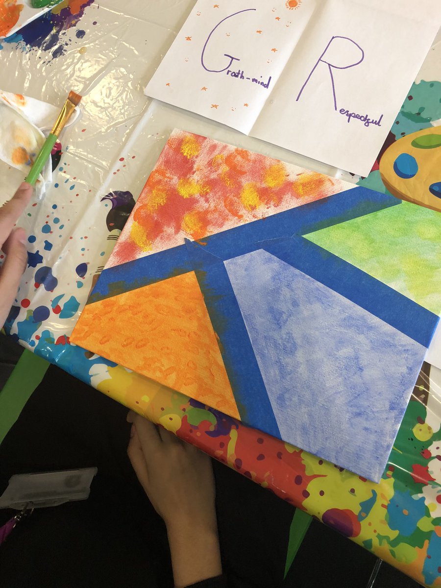 Today we enjoyed exploring our values using various creative techniques with canvas, paint and masking tape!

We discussed things, habits and people that are important to us such as family, health and creativity as well as exploring which values and qualities we aspire to have 💪🏾