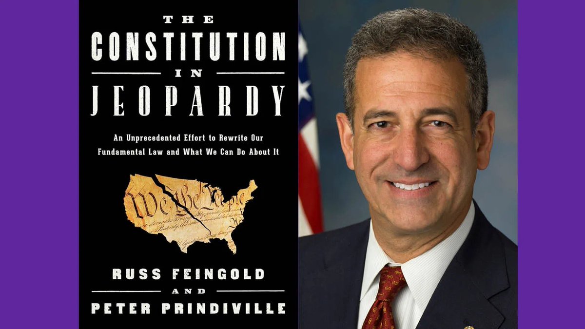 Join us at @Hunter_College's @Roosevelt_House TONIGHT for the 2024 McNickle Lecture on Integrity in Government featuring former senator @RussFeingold on his new book, “The Constitution in Jeopardy!” Event details & RSVP: hunter.cuny.edu/event/senator-…