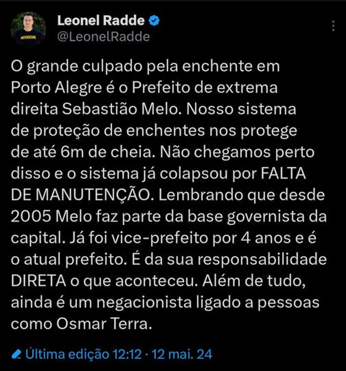 Faltou manutenção!