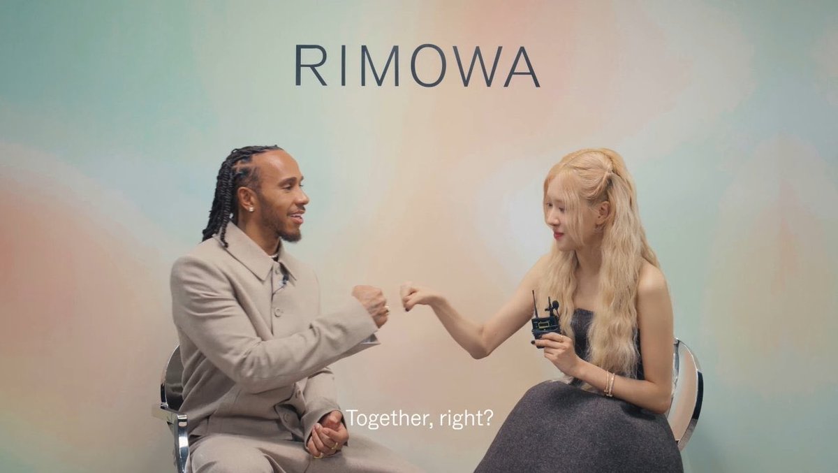 rosé and Lewis Hamilton for @RIMOWA Interview
