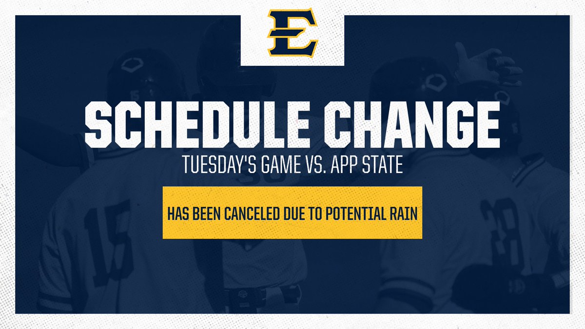 🚨 𝙎𝘾𝙃𝙀𝘿𝙐𝙇𝙀 𝘼𝙇𝙀𝙍𝙏 🚨 Our recently added game vs. App State set for tomorrow has been canceled due to potential rain moving into the area. The Bucs will wrap up the regular season with a three-game series at Miami (OH) starting Thursday.