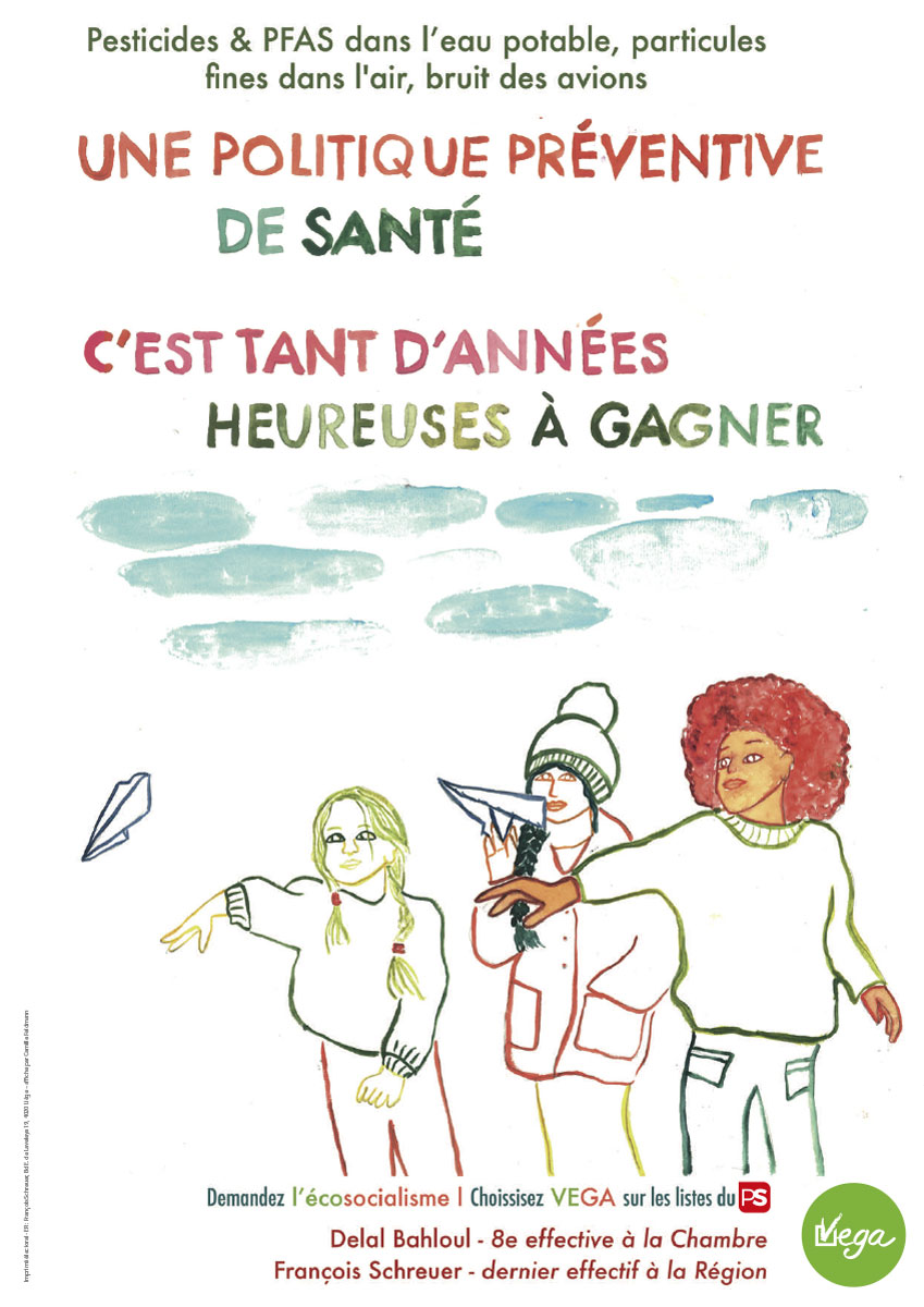 Trois affiches thématiques pour les dernières semaines avant le scrutin du 9 juin, création de Camille Feldmann.
Elles devraient être disponibles sur papier d'ici la fin de la semaine à notre local : demandez-les !
#Elections2024