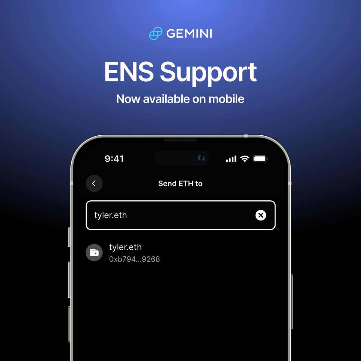 Have you heard? Enter your .eth ENS domain directly in the destination address to withdraw crypto Now available on mobile 📲