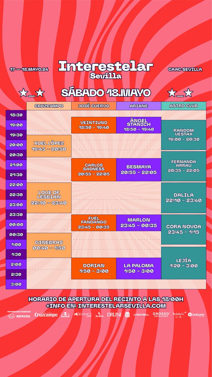 Estos son los horarios para Interestelar Sevilla 2024🚀