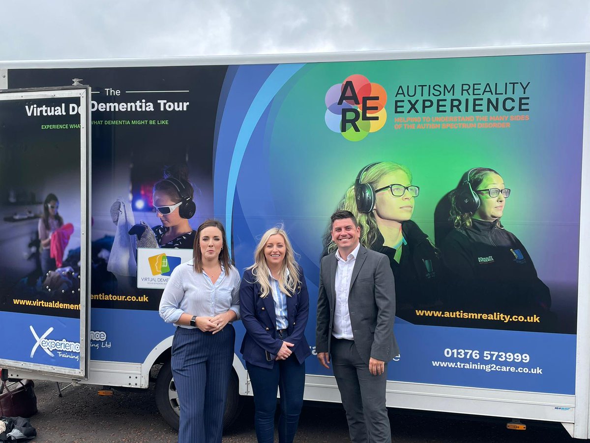 Eye opening experience on the virtual Dementia bus today. 

Well done to the Alzheimer society for highlighting the challenges of this awful disease.