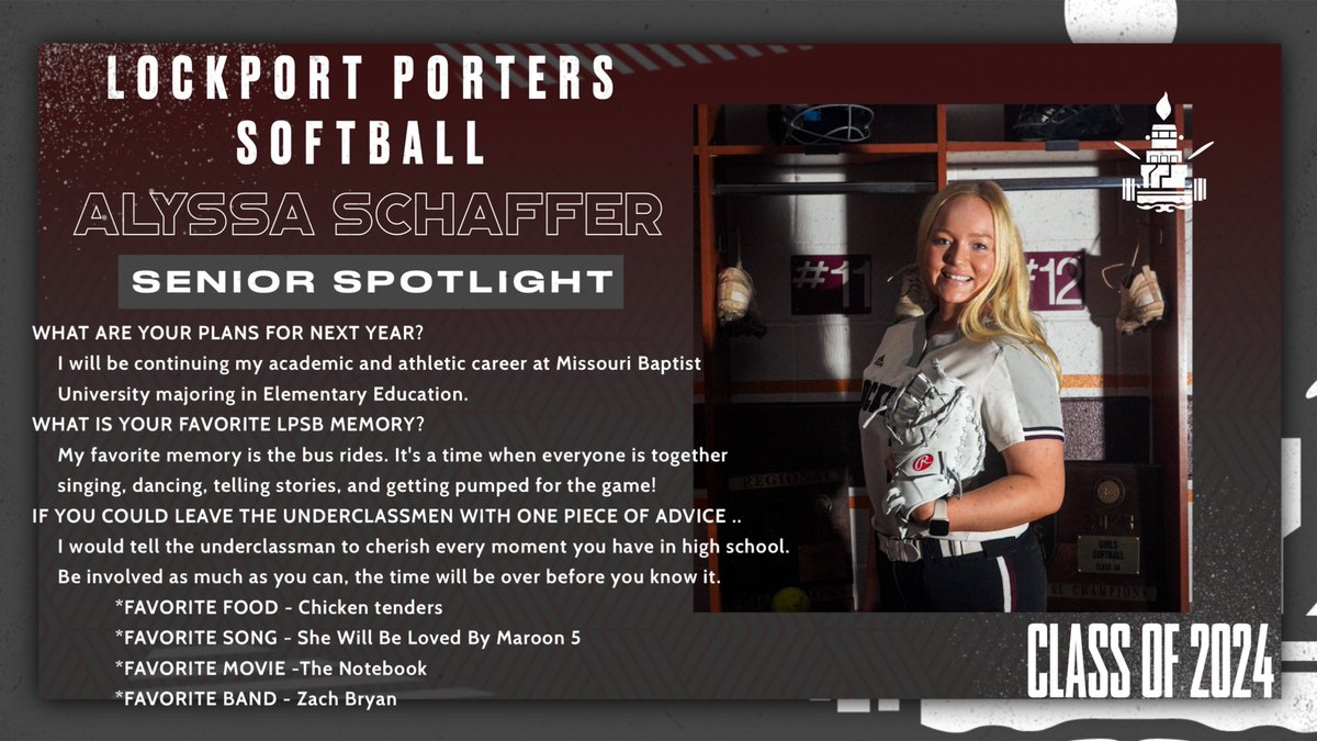Senior Spotlight!
Alyssa Schaffer, #26
❤️🥎❤️🥎❤️
<a href="/lthsathletics/">Lockport Athletics</a>