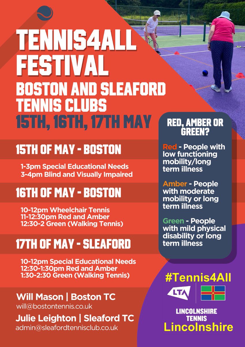 Cars packed and it’s almost time for our Tennis4All festival @ltalincs @ActiveLincs #opencourt #REBOUND @LuSuSports @ParkinsonsUK #Tennis4All