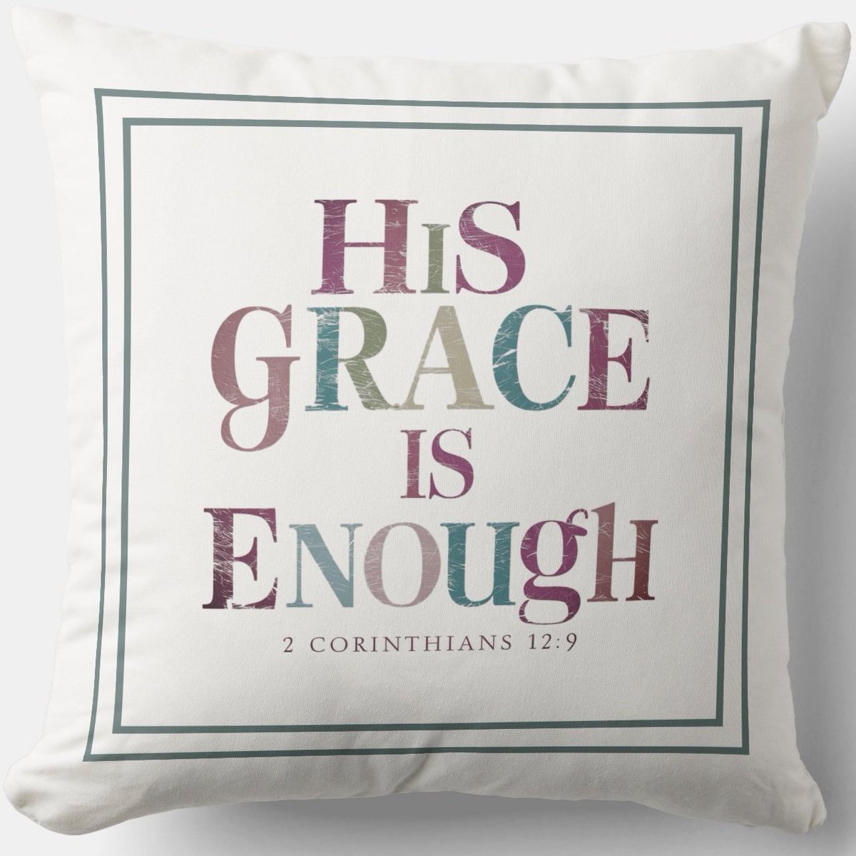 His Grace Is Enough zazzle.com/his_grace_is_e… // 2 Corinthians 12:9 Message #Pillow #Blessing #JesusChrist #JesusSaves #Jesus #christian #spiritual #Homedecoration #uniquegift #giftideas #MothersDayGifts #giftformom #giftidea #HolySpirit #pillows #giftshop #giftsforher #giftsformom
