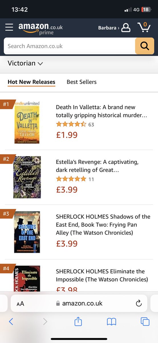 Ooh, I’m hot stuff - well, my book is 🥵 😂 Lovely to see Estella’s Revenge at No 2 in Hit New Releases (Victorian) on Amazon, and No 5 in Victorian bestsellers! 🎉🎉🎉 #Kindle Buy: amazon.co.uk/Estellas-Reven…
