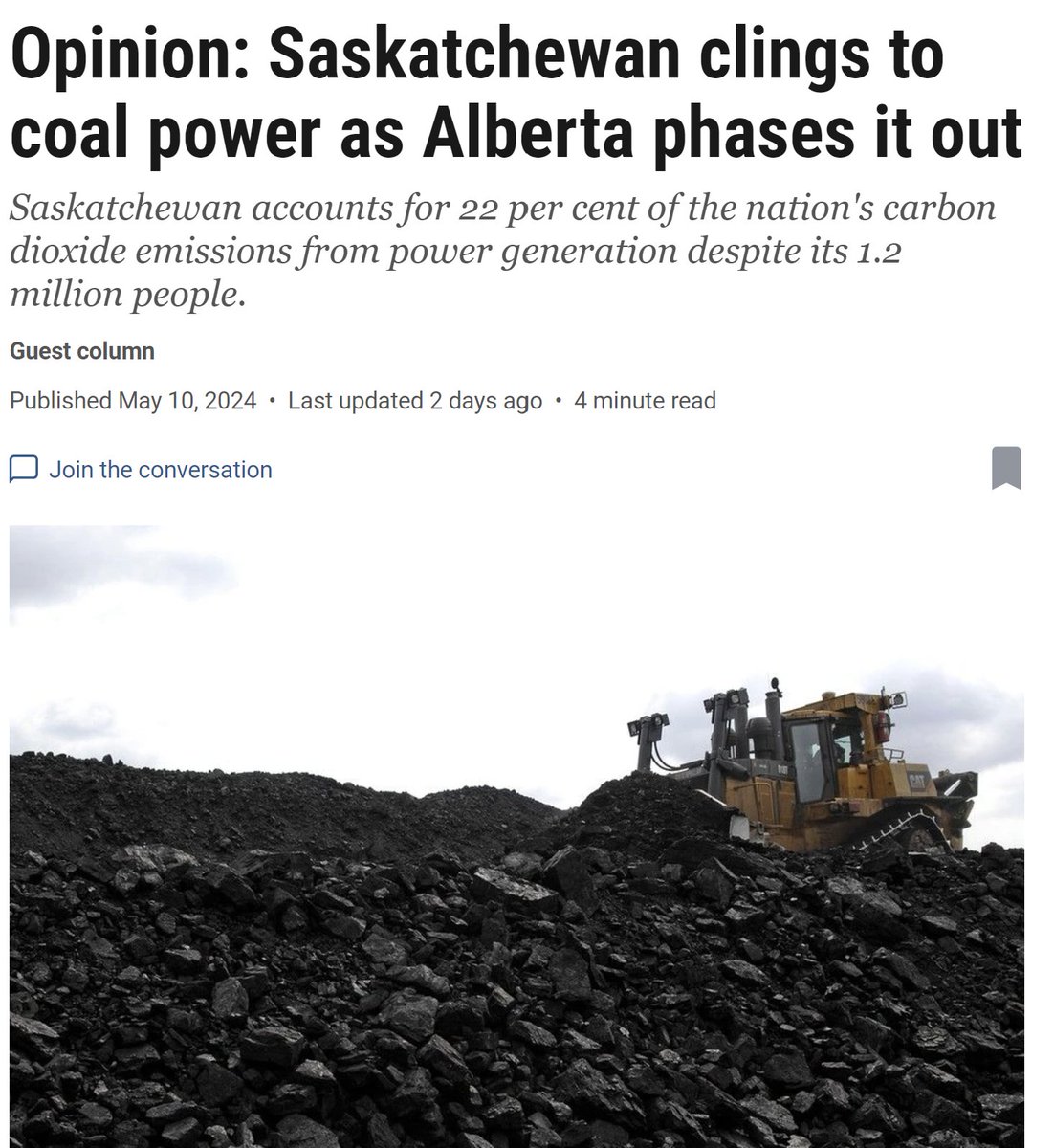 'We also hold the unfortunate distinction of having the highest per capita emissions in Canada. Sask’s per capita emission is 55.9 tonnes of CO2e, more than triple the national average of 17.7 t per capita' The Premier's friends and donors profit off the future of our kids.