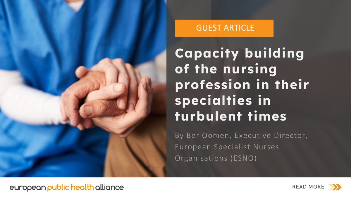 🔍 Read #healthcare insights with EPHA’s newsletter! Featuring a guest article by @ber_oomen from @esno_web , it highlights challenges facing #nurses today, from autonomy to assertiveness. Discover how nurses navigate complexities amidst change: 🔗 epha.org/capacity-build…