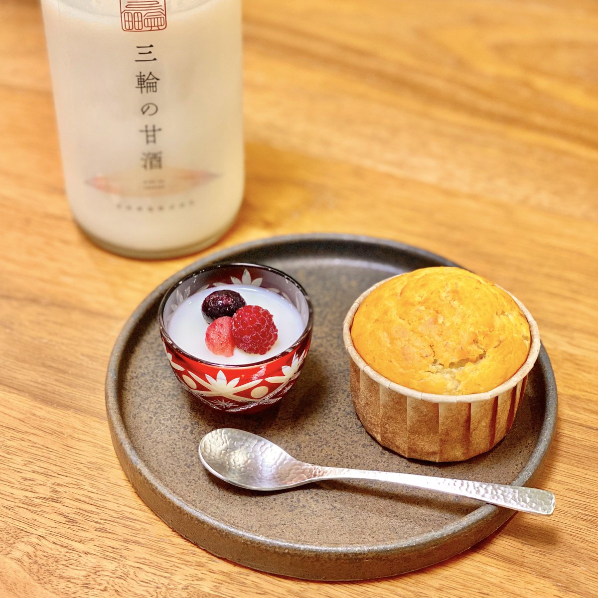 甘酒を使ったプリンとマフィン作った🥰🍮🧁✨