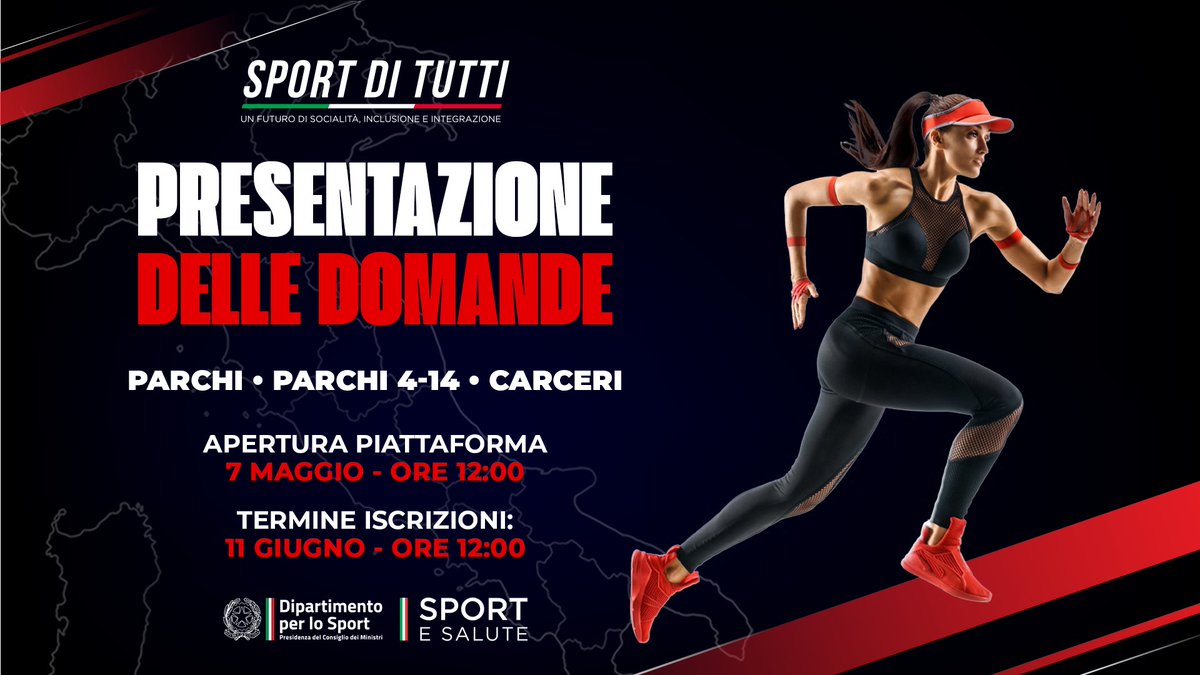 Sport di tutti. Attive le piattaforme per le candidature ai progetti Info al seguente link: sportesalute.eu/primo-piano/52…