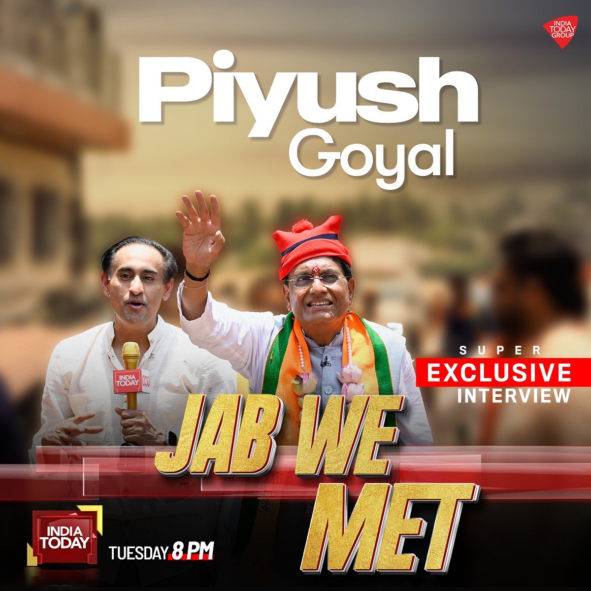 Minister of Commerce and Industry, @PiyushGoyal, in a candid conversation with @rahulkanwal on #JabWeMet tomorrow at 8 p.m.

Watch this #SuperExclusive interview on India Today.

#Promo