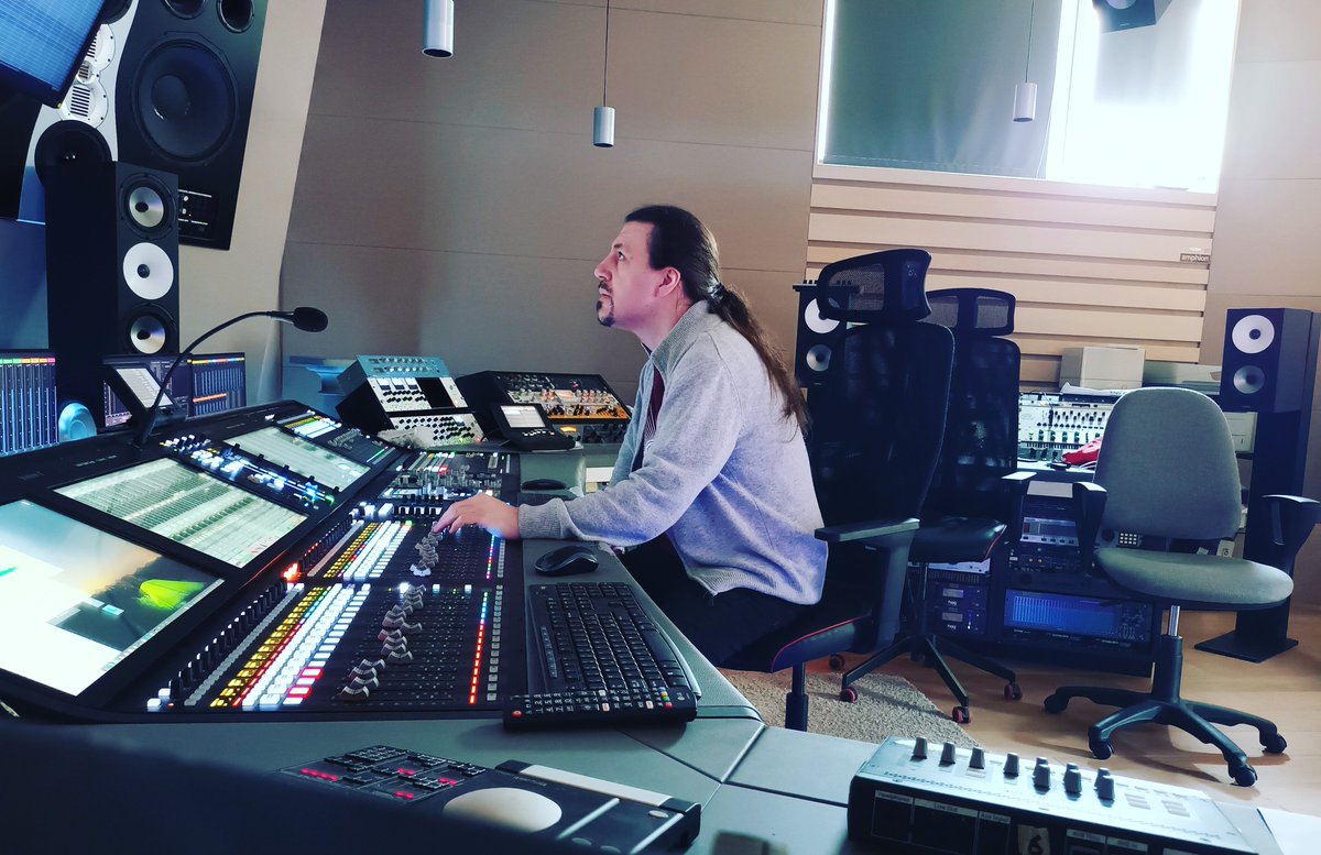 APudva's tweet photo. Best job ever @TribeGuitars @magrabostraps @TeknosignIT @Line6  
#recordingstudio 
#studiosession 
#guitar 
#bass https://t.co/GETMr1rDlu
