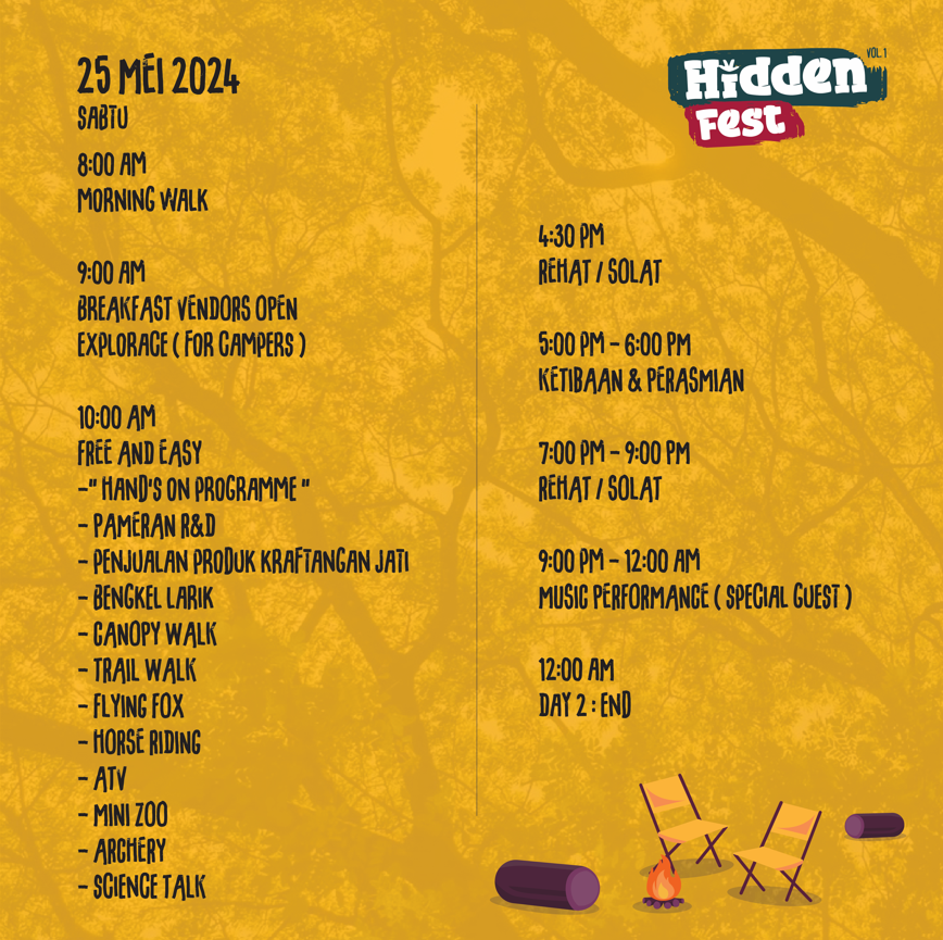 FRIMKepong's tweet photo. 𝐇𝐈𝐃𝐃𝐄𝐍 𝐅𝐄𝐒𝐓 

📅24–26/5/24
🕗8AM–10PM
📍#StesenPenyelidikanFRIM #Perlis
🗺Google Maps: https://t.co/NgAjrBiEln
ℹ️https://t.co/41E6VRldqE

📞04-9456235
✉️smta@frim.gov.my

#PerlisAttraction #TourismPerlis #VisitPerlis #TahunMelawatPerlis2024 #VisitPerlis2024 https://t.co/ZfvMOgKTuA