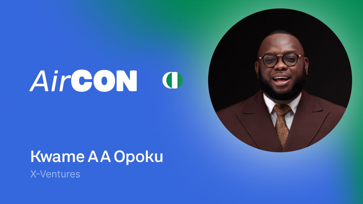 We're excited to kick off our #AirCON speakers lineup 🔥 

Introducing @futuristkwame, a Futurist, Innovation Consultant, Award-Winning Business Speaker, and Web 3 Investor. 

Learn more about Smart Contracts and Decentralized Applications (DApps) with his insightful session!