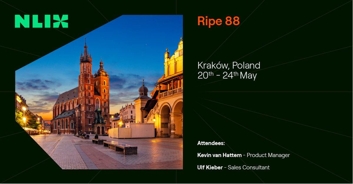 Kevin and Ulf are gearing up to attend Ripe 88, from May 20-24. In Kraków, Poland they will be meeting internet service providers, network operators and other interested parties from around the world. #nlix #betheinternet #ripe88 #event #networking