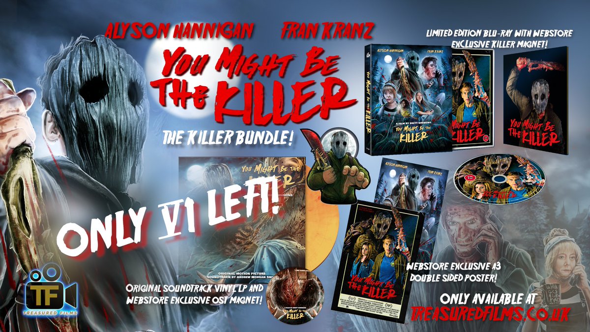 Blimey. We are already down to the FINAL 6 KILLER BUNDLES for our YOU MIGHT BE THE KILLER release! Best get yours now to avoid crushing disappointment! treasuredfilms.co.uk/pre-orders/you…