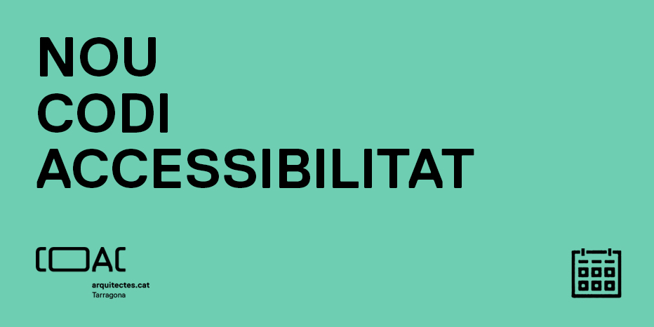 🔶NOU CODI D'ACCESSIBILITAT JORNADA TÈCNICA 📆24/05 ⌚️10:00 h 📍Sala d'actes · COAC Tarragona ➡️Amb motiu de l'entrada en vigor del nou Codi d’Accessibilitat de Catalunya (Decret 209/2023), l'OCT del COAC organitza una jornada presencial. ℹ️Inscriu-te❗️🔗bit.ly/3UCNvM8