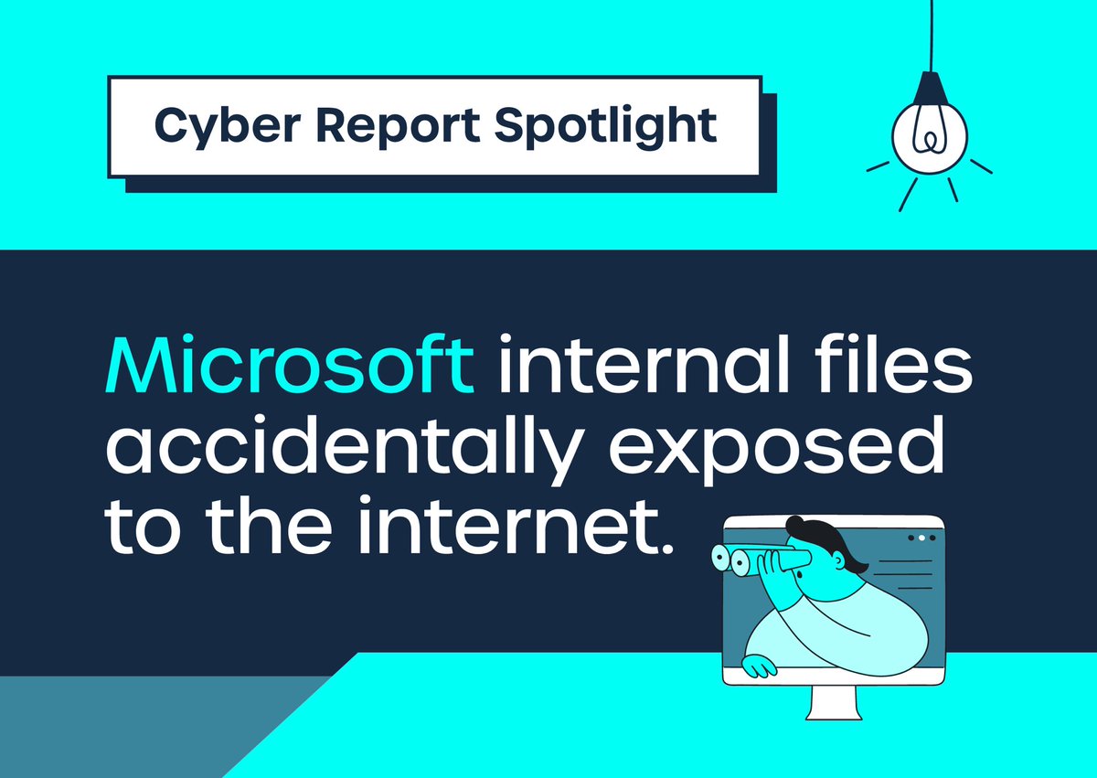What?  Security researchers discovered that an internal Microsoft storage server was publicly accessible online.   Aftermath.  Credentials stored in the server were temporary, had been disabled, and were related to systems only accessible via the internal network.  #CyberReport