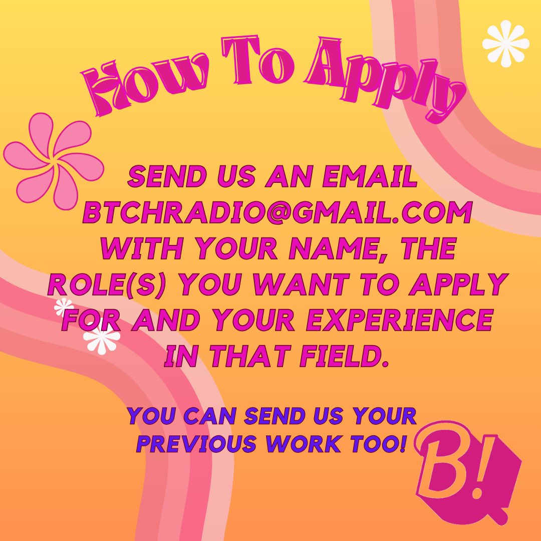 🚨 We’re hiring ! (sort of) 😅 If you’re a queer or female creative that loves music and your community and would love to help build a community centered brand whilst honing your creative skills, we’d love to have you on the BR team 💖 More info in the graphics 💖💖