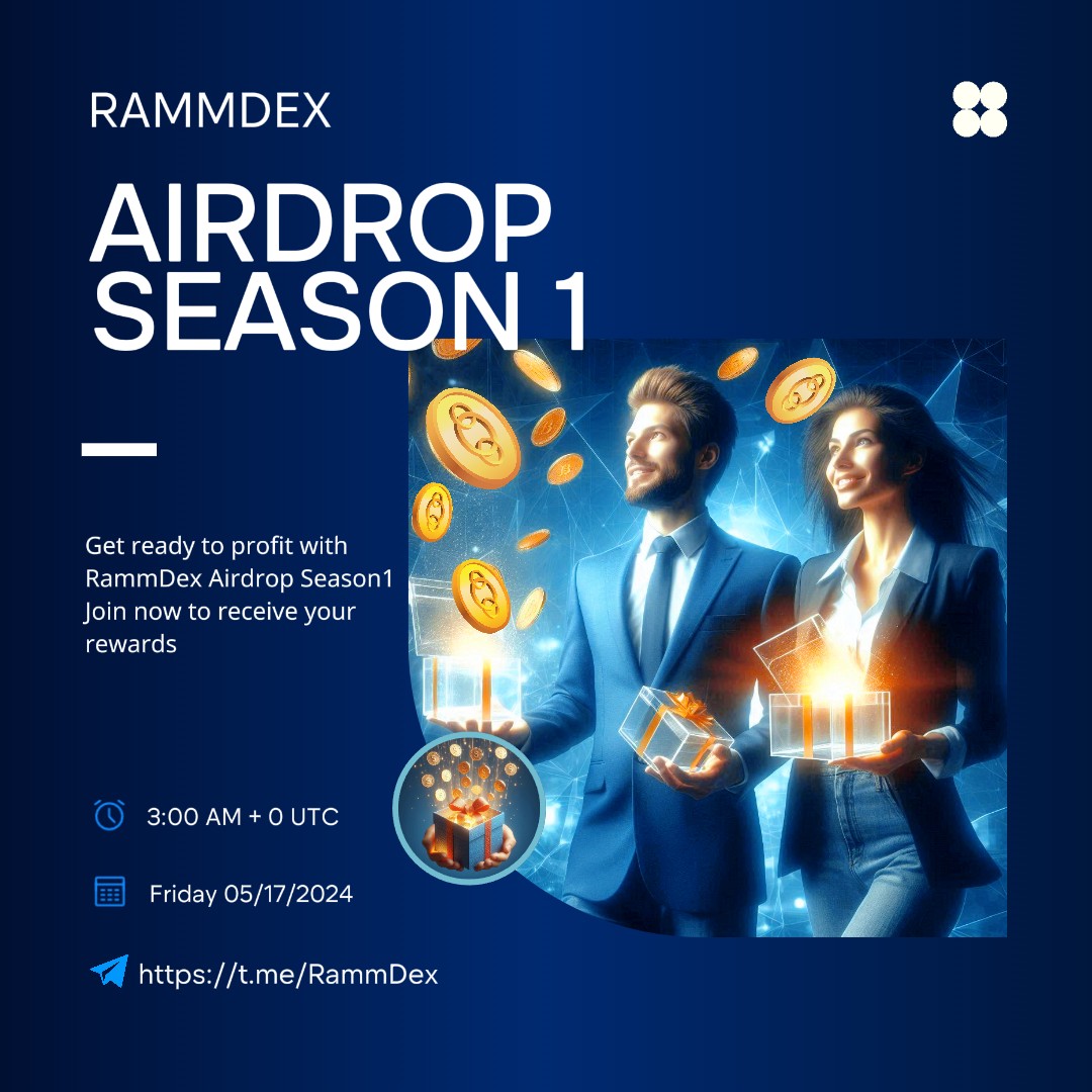 Brace yourselves! Rammdex Airdrop Season 1 is on its way. Stay tuned for updates and get ready to earn rewards. #Rammdex #RammdexAirdropSeason1 #Technology