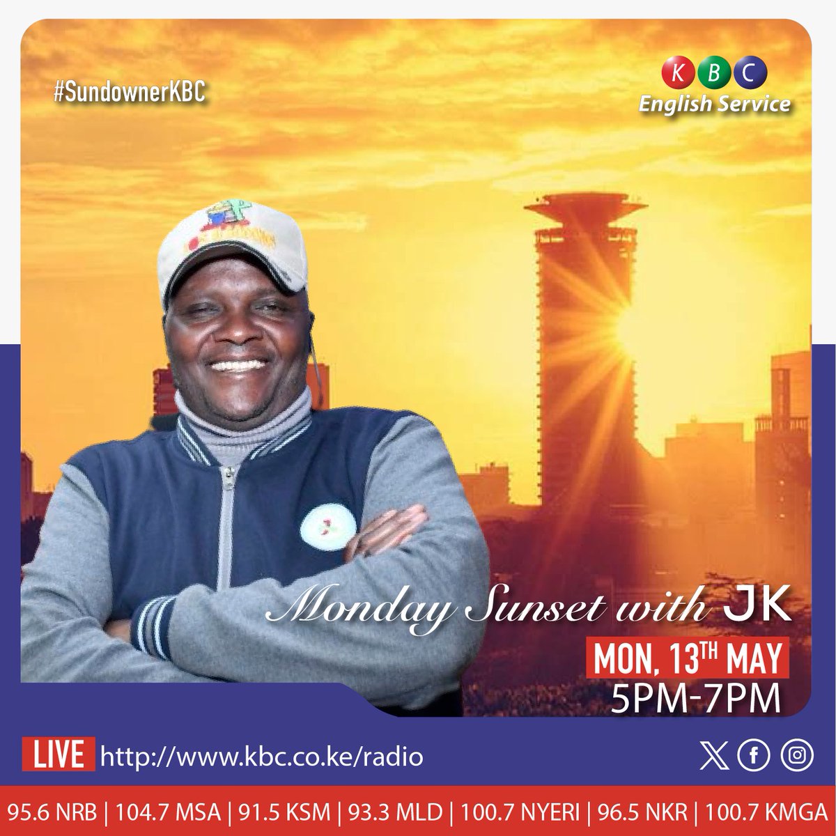 Its what you have been waiting for. Get your favorite drink ready. Its Monday Sunset with Jk 5pm - 7pm. Pin your location @kbcenglish @johnkaranijk . Goodtimes are back. #sundownerkbc