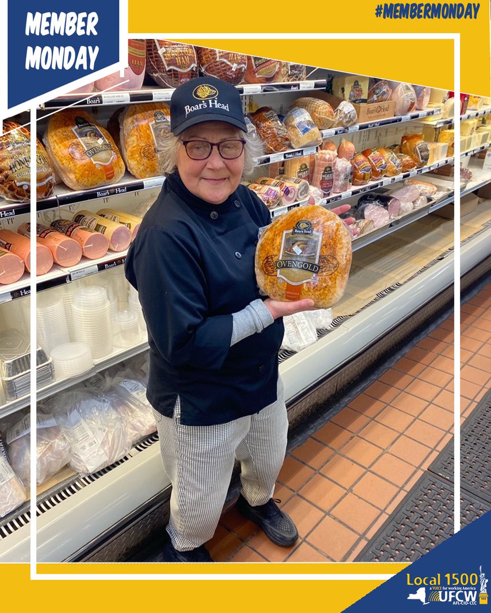 This #MemberMonday we would like to introduce you to Barbara Dorio hailing from Fairway in the deli department. Barbara has been a proud UFCW Local 1500 member for 3 years. She always welcomes customers with a warm smile. #MemberMondays #BarbaraDorio #UFCW1500