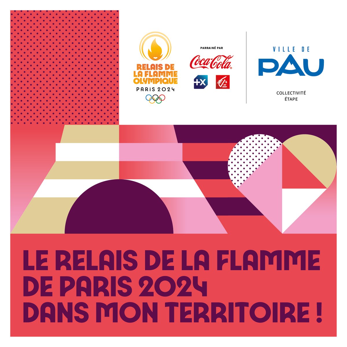 J-7 avant le passage de la 🔥 olympique à @Ville_Pau ! Ce symbole sera porté par une quarantaine de relayeurs et relayeuses sur près de 8 km en centre-ville. De nombreuses animations sportives & culturelles se tiendront tout au long du parcours➡️cutt.ly/feekVYix