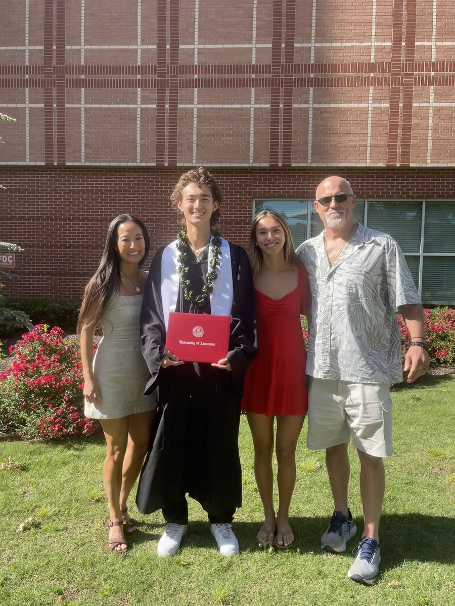 Dr. John Strait & Ava Fujimoto-Strait’s son, Prezley, graduated summa cum laude with highest honors from the University of Arkansas - with a degree in Physics and minors in Math & Geography 🎓.  He was also inducted into the Phi Beta Kappa Honors Society.  Congrats Prezley 🌟