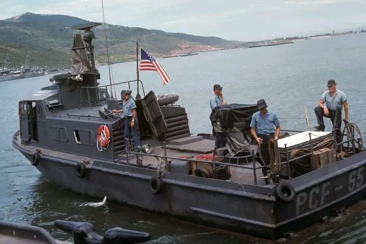 The Vietnam War Caption: PCF-55 Patrol Boat (FAST) 'Swift Boat' Date: 1966-67