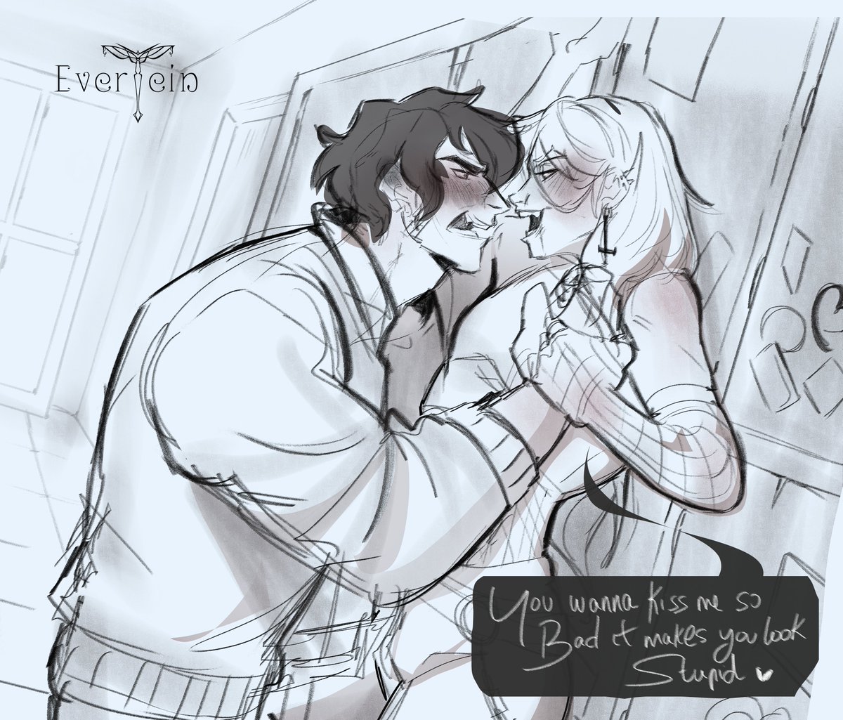 EverteinC's tweet image. Quick sketch I made some months ago... i had so much fun with this ocs dghjk