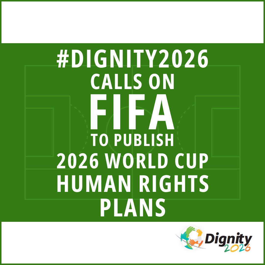 FIFA President Infantino visited DC this month to ask U.S. to expedite visas & other logistics for #2026WorldCup, despite @FIFAcom's worrying delays on 2026 #HumanRights framework. #Dignity2026 is watching closely for proof of #FIFA’s commitment to protect workers & communities.