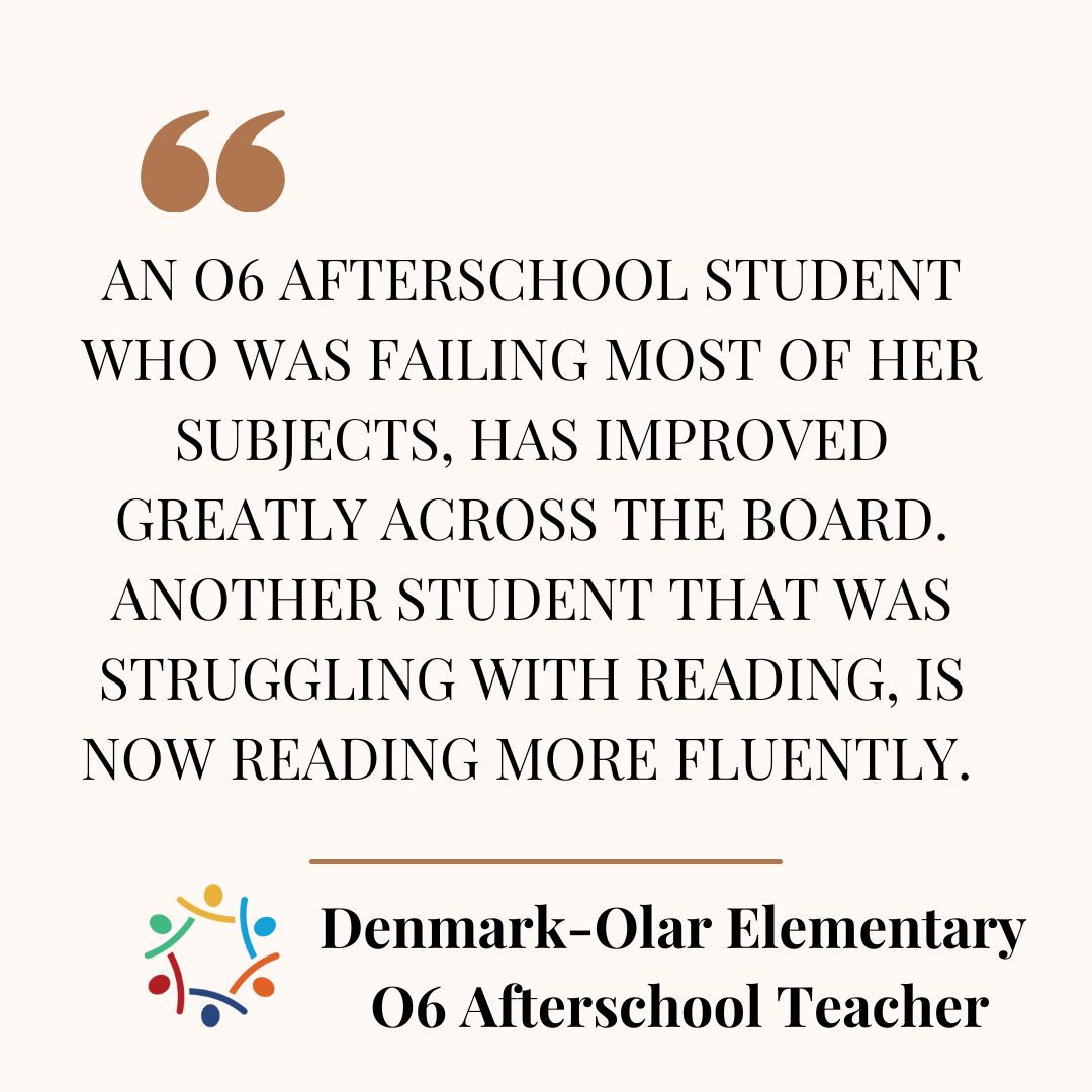 Original6Found's tweet photo. 🍎We asked #O6Afterschool teachers if they have seen specific students noticeably benefit from the 2023-24 O6 Afterschool program and if so, to explain how.
#everychildmatters #ruraleducation #afterschool #afterschoolprogramsmatter #loveSCschools #southcarolina #education https://t.co/QbgoO2Wg20