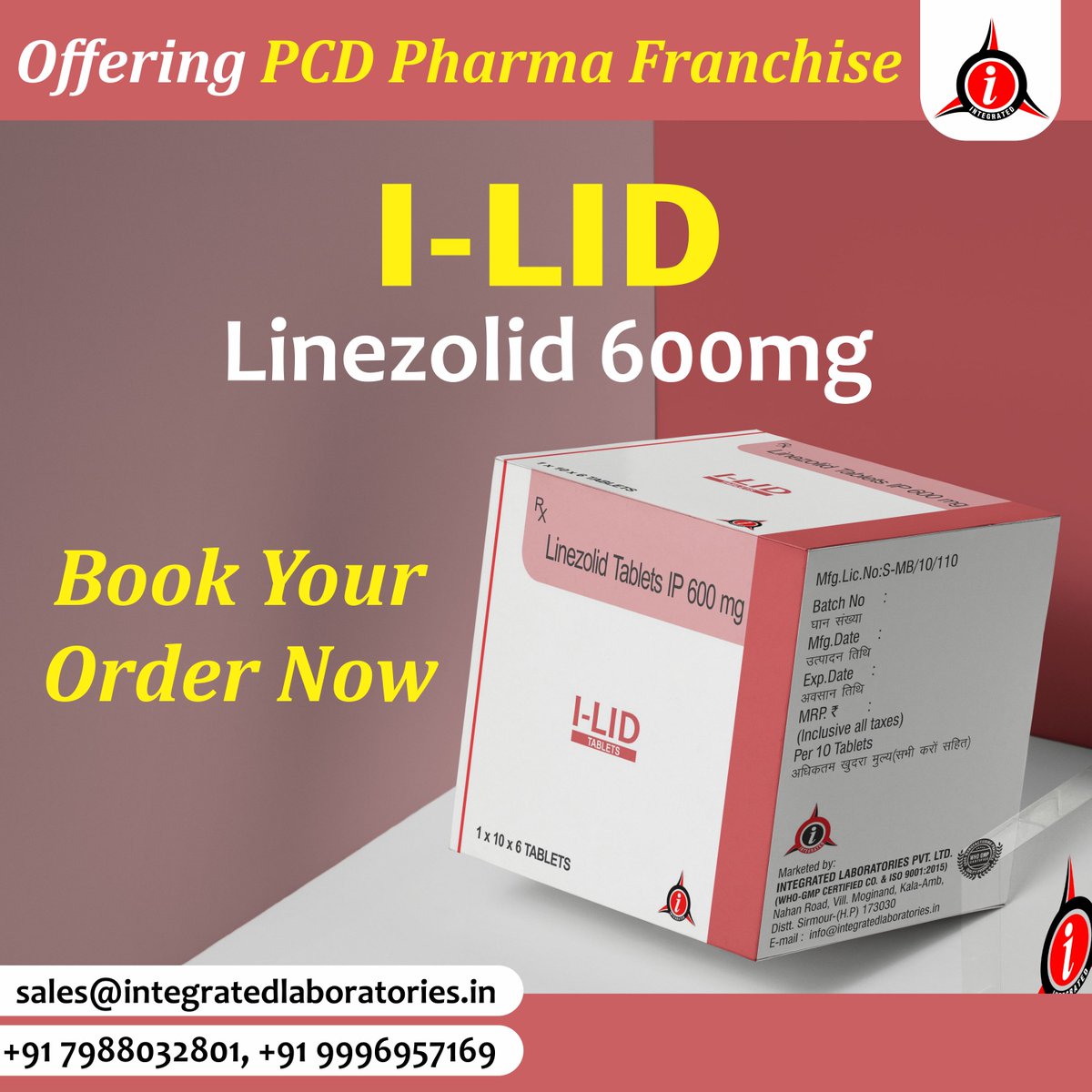 Linezolid 600mg Tablet (I-LID)= integratedlaboratories.in/product/linezo… #Linezolid #I_LID #Antibiotic #Medication #Healthcare #Pharmacy #InfectionControl #Treatment #Antibacterial #Pharmaceutical #Health #Wellness #Medicine #BacterialInfection #Rx #Prescription #Antimicrobial #HealthTips