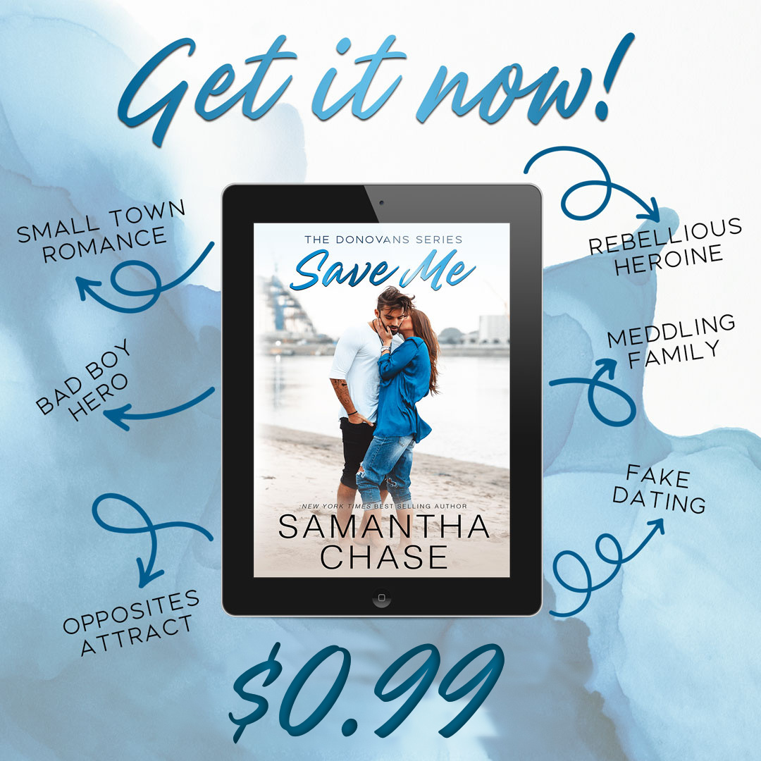 Save Me by @SamanthaChase3 is $0.99 for a limited time! Get it: Amazon: geni.us/SaveMe-Kindle Apple: geni.us/SaveMe-Apple Nook: geni.us/SaveMe-Nook #SamanthaChase #FakeRelationship #EnemiestoLovers #SmallTownRomance #BookSale @valentine_pr_