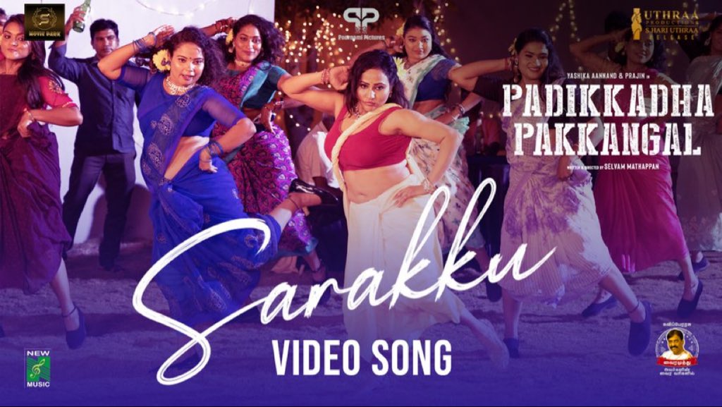 #Sarakku Video song out Now ▶️youtu.be/FfGgBaOWy8g?si… #PadikkadhaPakkangalFromMay17 ⭐ing @actorprajin1 @iamyashikaanand Direction @SelvamS56299 @muthukumar34404 @musicofsai1 @Vairamuthu @padikkadha45363 @JsamCinemas @pro_guna