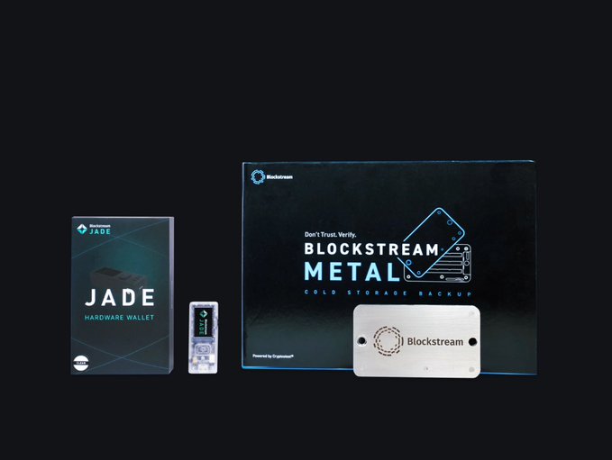 Enjoy 10% off your  #BlockstreamJade metal backup and hardware wallets TODAY  

Code ➡️ ANONTRADESBTC store.blockstream.com/?bg_ref=eSEBzz… 

#Blockstream #LiquidNetwork #SeedStamp #Bitcoin #Jade