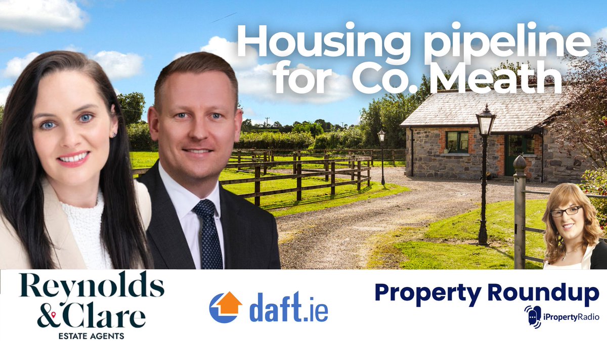 On #PropertyRoundup Carol Tallon is joined by Karen Reynolds and Christopher Clare of Reynolds and Clare Estate Agents to discuss the new partnership and the pipeline of new homes in county Meath! Sponsored by @daftmedia Produced @HearMeRoarMedia Listen-ipropertyradio.com/property-round…