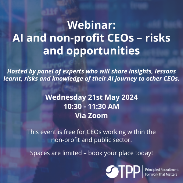 TPPEducation's tweet photo. Join our free interactive webinar where a panel of experts will share insights, lessons learnt, risks and knowledge of their AI journey to other CEOs.   https://t.co/YpBhutAO9A https://t.co/59h53rReH3