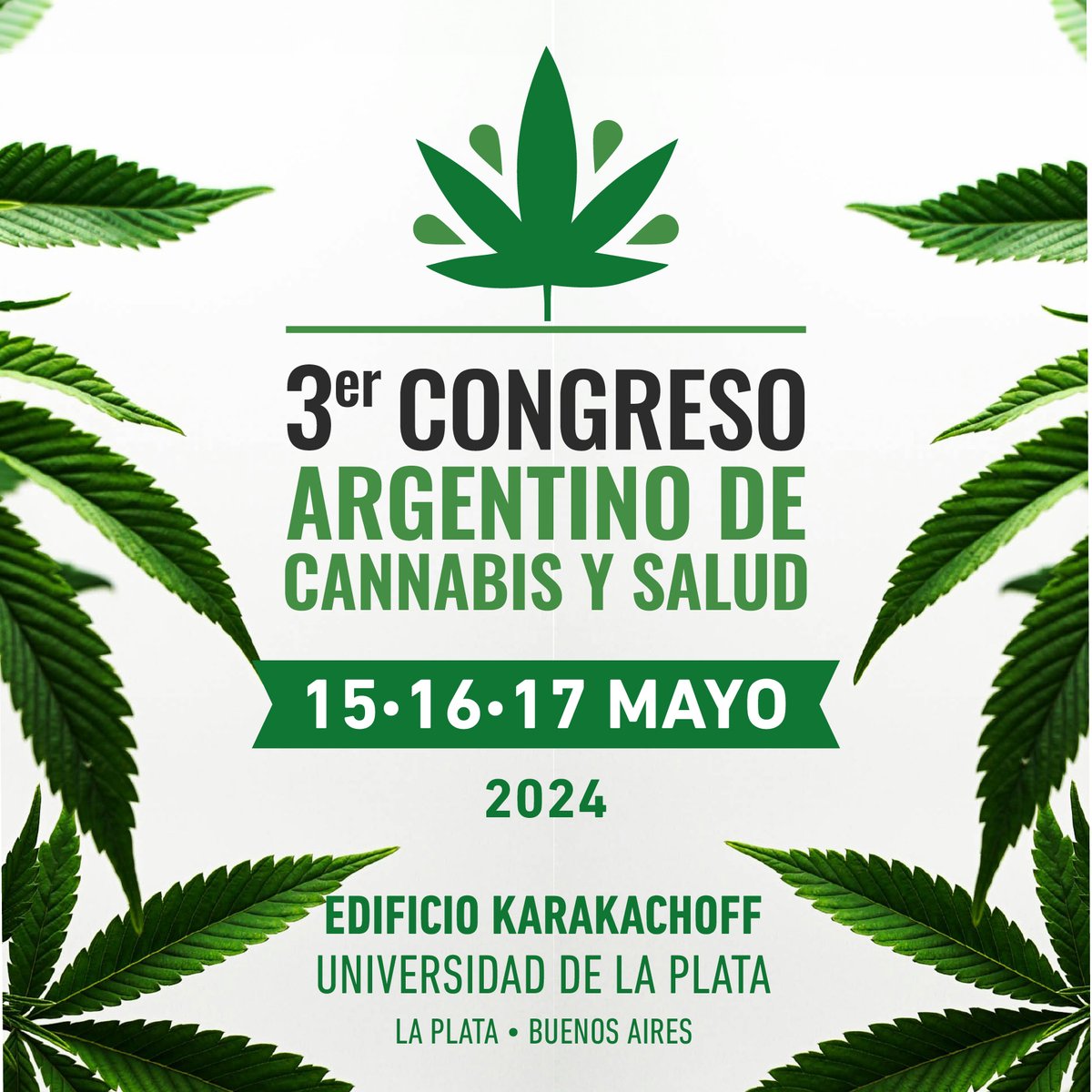 🌿 Con aval del @CONICETLaPlata, llega a #LaPLata el 3er. Congreso Argentino de #Cannabis y Salud. 📅 15 al 17 de mayo 📍 Edificio Sergio Karakachoff de la @unlp 🎫 Comprá tus #Etickets en bit.ly/4aanIkm