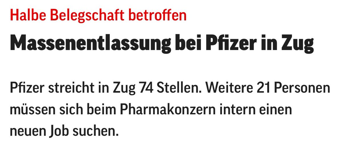 ⚠️ EIL: Massenentlassung bei Pfizer in Zug! Es gibt sie: Die guten Nachrichten. Weiterkämpfen! ✊🏻💜 👉🏻 Der Bewegung anschliessen: linktr.ee/massvoll!